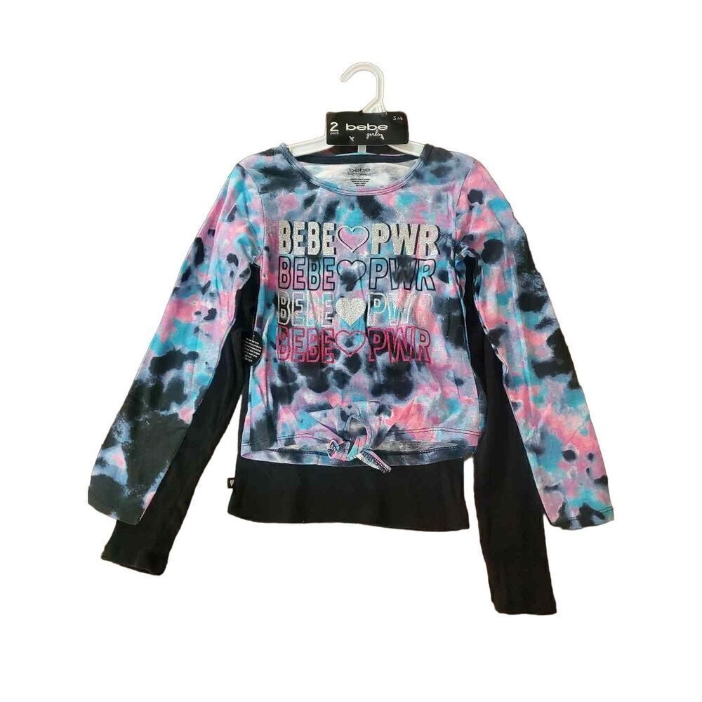 NWT SET OF TWO GIRLS BEBE LS SHIRTS